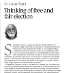 7 August 2023, The Express Tribune, Thinking of free and fair election1